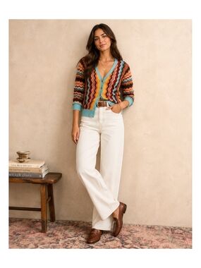 Missoni Target 20th Anniversary Zig Zag Knit Cardigan XL Multicolor Chevron